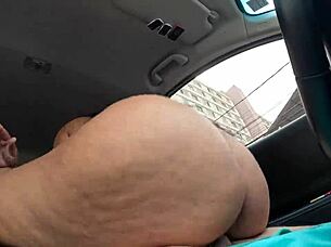 Carioca with big tits and ass hitches ride, sucks and gives anal to driver