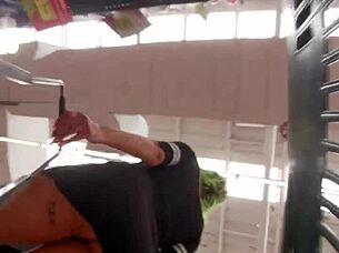 big ass mexican latina walks in the supermarket attracting attention