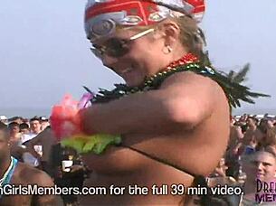 bikinis, boobs, and pussy are everywhere at texas beach party