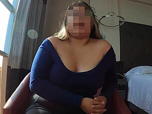 Chubby hottie pulls off my condom, says it feels better raw