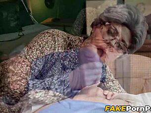 Horny granny Billie Star gets her pussy drilled and throat pierced deep.