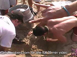 bikinis, boobs, and pussy are everywhere at texas beach party