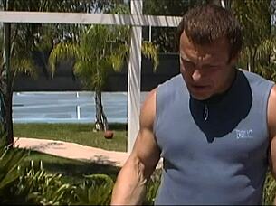 lena rides cock outdoors, ending with facial cumshot