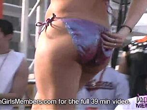 bikinis, boobs, and pussy are everywhere at texas beach party