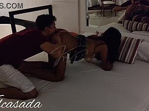 first encounter with a single guy after security camera caught us, we went to the motel for a threesome