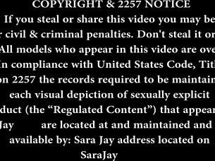 Sara Jay plays with a banana before fucking herself with a dildo.