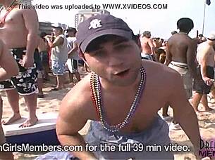 bikinis, boobs, and pussy are everywhere at texas beach party