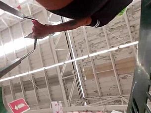 big ass mexican latina walks in the supermarket attracting attention