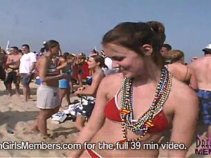 bikinis, boobs, and pussy are everywhere at texas beach party