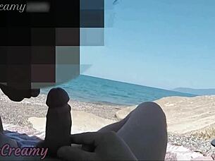 Public Beach Blowjob Compilation With French Amateur