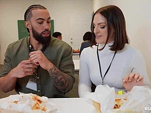 Watch this brunette give blowjob and handjob in jeans. She masturbates her pussy and ass from POV. Caucasian beauty gets cumshot after hardcore action!