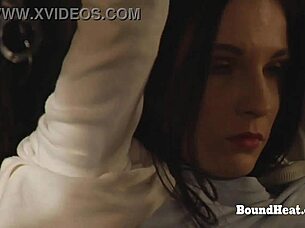 Busty lesbian slave with big tits and ass gets punished, bound, fingered, touched, and masturbated in hardcore femdom action