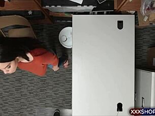Cute Brunette Shoplifter Teen 18+ Caught And Punish Fucked In The Shop