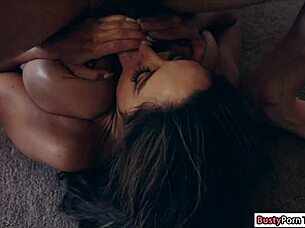 ava delivers an amazing tit fuck to her guy