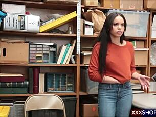 Cute Brunette Shoplifter Teen 18+ Caught And Punish Fucked In The Shop