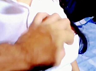 Convincing the high school girl to fuck leads to intense orgasm