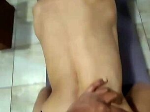 young petite girl fulfills fantasy with boyfriend's best friend, having multiple orgasms in secret