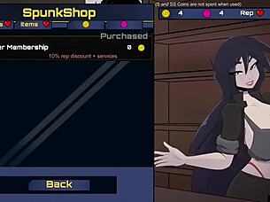 Catgirl and busty shopkeeper get fucked in hentai game