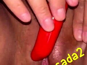 delicious cum on ass with toy, delight