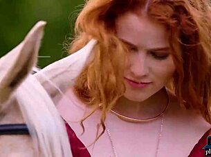 Stunning! Redhead Milf Heidi Romanova Sizzles in Outdoor Solo!