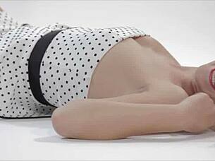 Watch the blonde milf in heels masturbate her shaved pussy before getting assfucked.