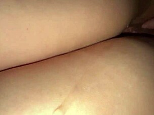 Girl has a fat ass and leaks cum down her thighs from a huge dick