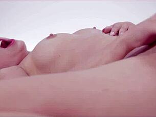 Watch the blonde milf in heels masturbate her shaved pussy before getting assfucked.