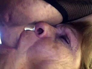 Granny in Wonder Woman Costume Face Fucks Cocksucking Goddess POV