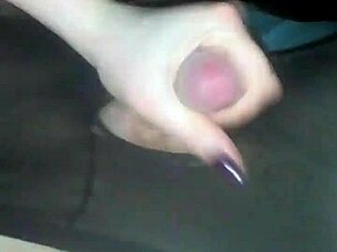 Amature Cum in Pantyhose Lingerie Fast Handjob!
