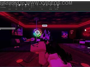 He fucks the bitch in the studio, inviting others to join.