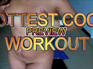 preview of hottest cock workout with ass shaking and gaping