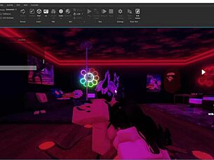 He fucks the bitch in the studio, inviting others to join.