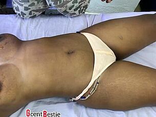 Relaxing massage turns into steamy public encounter with neighbors