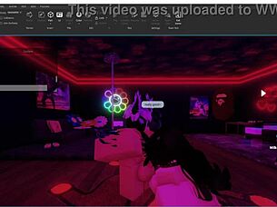 He fucks the bitch in the studio, inviting others to join.