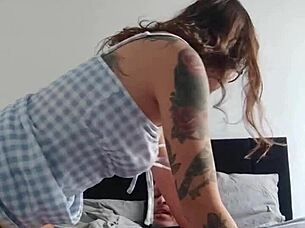 Stepsister catches me filming our quick rough fuck!