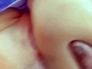 teasing with my oiled ass until he rips leggings and fingers my shaved pussy