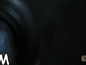 playgirl in latex costume gets punished