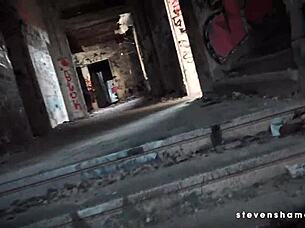 Slim Teen Megan Banged in Abandoned Hospital