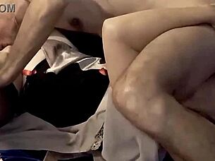 french amateur fucks doggystyle in satin panties