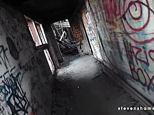 Slim Teen Megan Banged in Abandoned Hospital