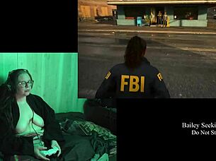 Naked Play Through Of Alan Wake 2 Part 2 With Brunette Character.