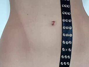 punishing my tits and pussy with belt