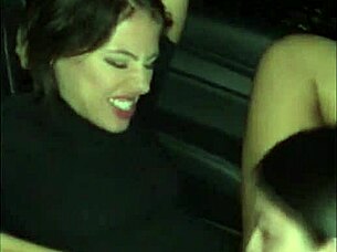 Adriana Chechik and Kissa Sins oral sex in car