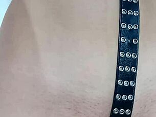 punishing my tits and pussy with belt