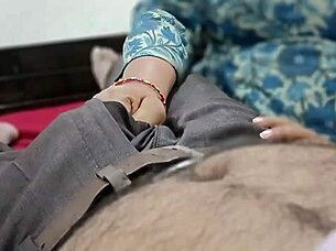 putting something in stepsister's mouth in bedroom