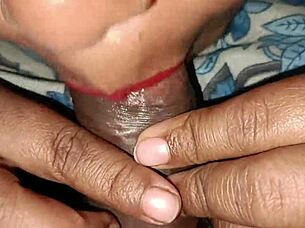 putting something in stepsister's mouth in bedroom