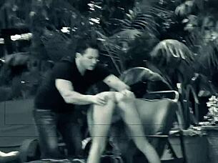 outdoors in the sun, aubrey adams enjoys the warmth and relaxation