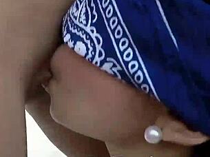 nice tits girl at party masturbates with lesbian friends