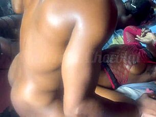 My juicy pussy squirted watching him pound her with huge rod