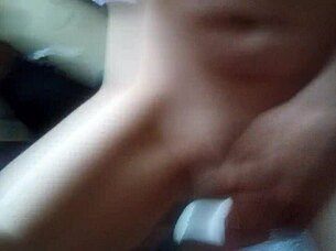 enjoying beach fun with hairy pussy and small tits exposed